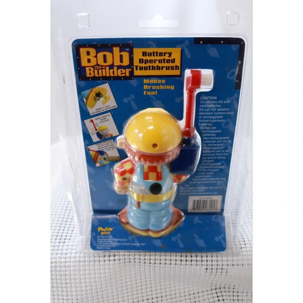 Bob the Builder Battery Operated Toothbrush Playfully Yours Vintage 2002 Sealed
